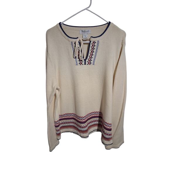 Vintage Westbound ll Japan Made Women's size 1X Split Neck Knit Hippie Sweater - Picture 6 of 12